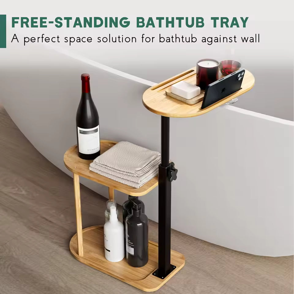 Adjustable Bamboo Bath Tub Tray