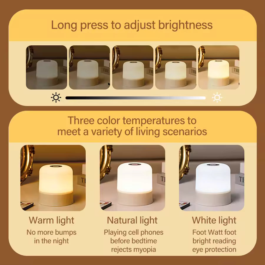 Rechargeable Touch LED Bedside Lamp