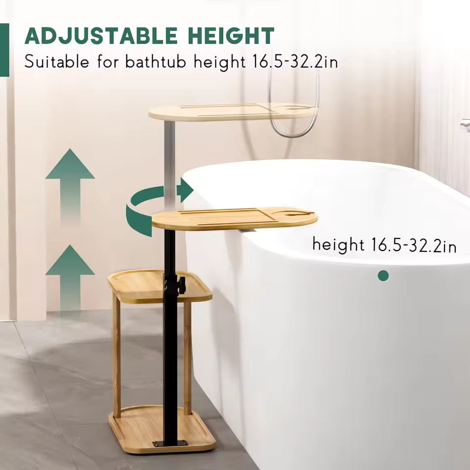 Adjustable Bamboo Bath Tub Tray
