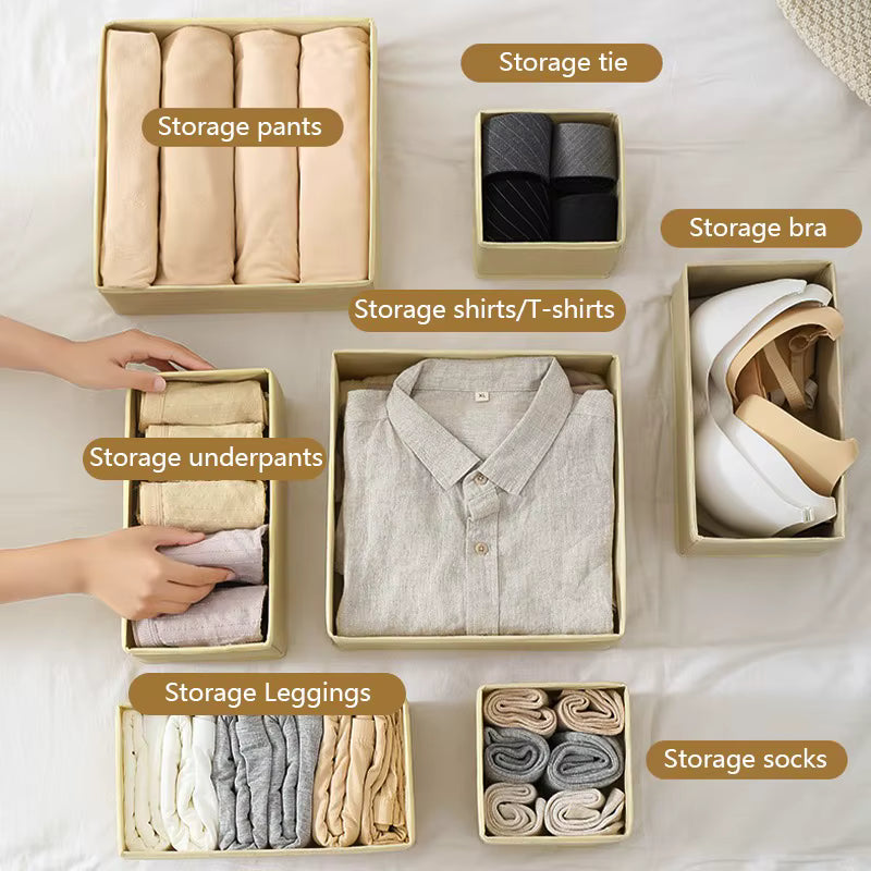 Foldable Drawer Storage Box Set